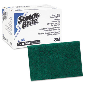 Scotch-Brite™ PROFESSIONAL Heavy-duty Scouring Pad 86, 6 X 9, Green, Dozen freeshipping - TVN Wholesale